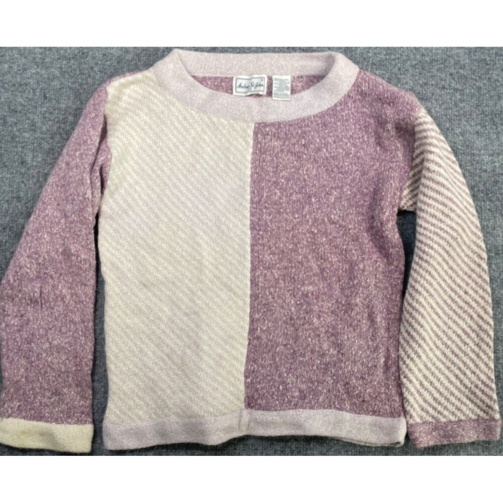 Andrea St. John Colorblock Sweater S Fall Style 90's Core Soft Durable Casual